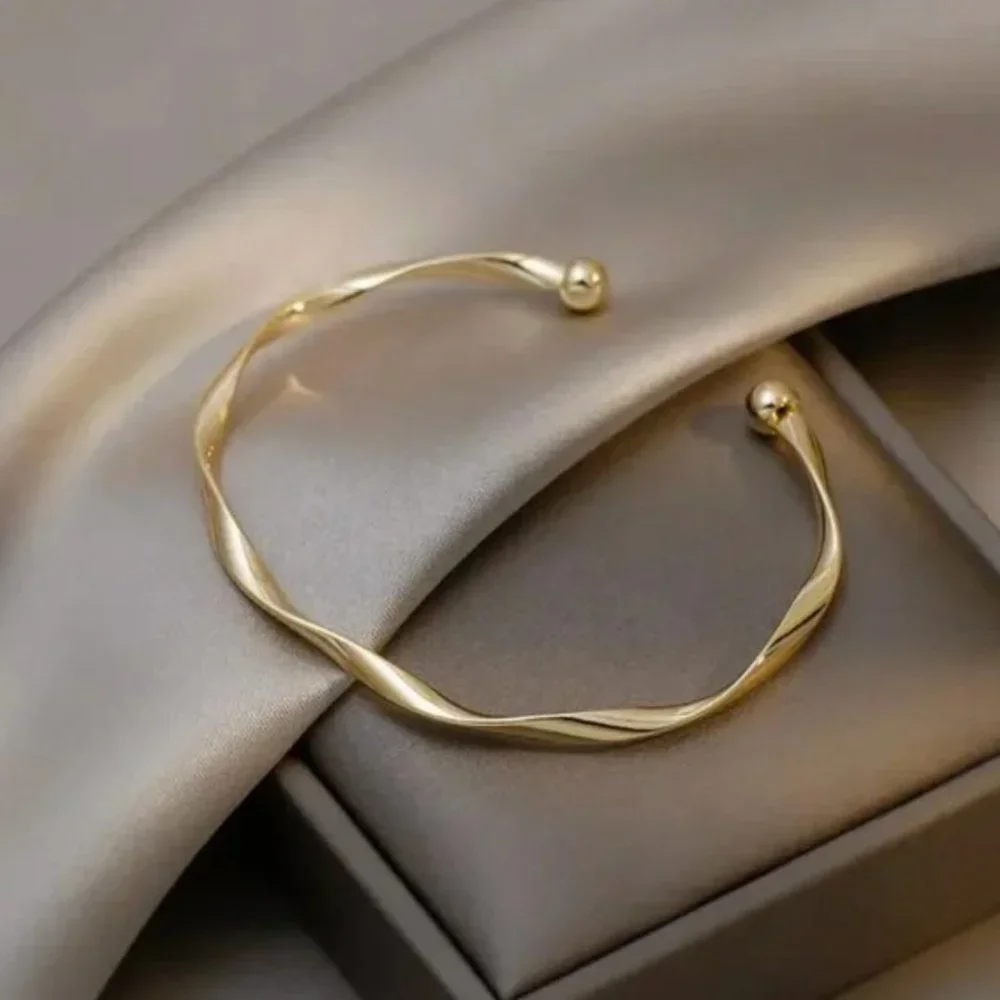 Anthro Gold Bangle Bracelet